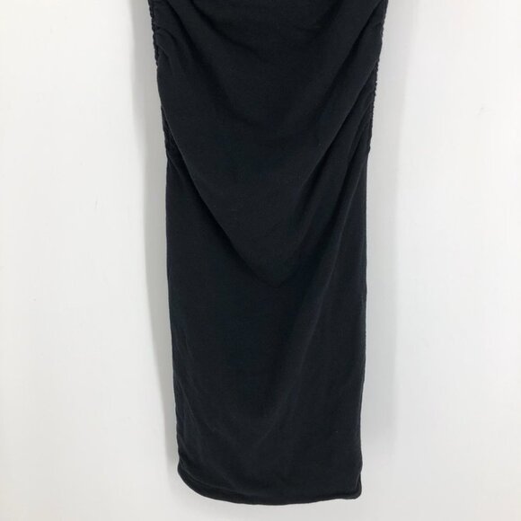 James Perse Black Ruched Midi Jersey Dress size 0/XS - Picture 14 of 16